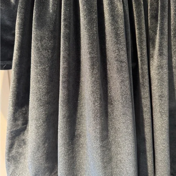 Pink Chicken Gray Velvet Kids Dress - Picture 5 of 8